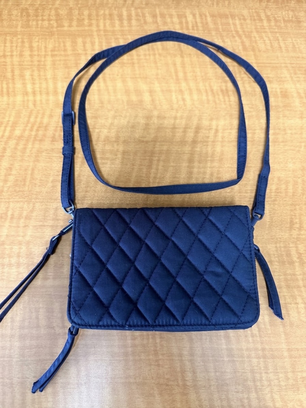 Vera Bradley Quilted Navy Crossbody Wallet